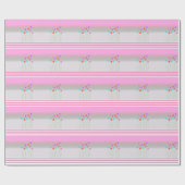 ピンクのデイジーの花 ラッピングペーパー (フラット)