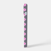 ピンクのデイジーイラスト iPhone 15ケース (左側面)