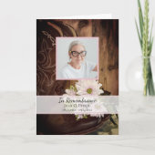 ピンクのデイジーカウボーイブーツウェスタン葬儀サービス プログラム (正面)