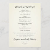 ピンクのデイジーカウボーイブーツウェスタン葬儀サービス プログラム (裏面)