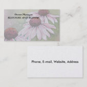 ピンクのデイジーカスタマイズ可能な名刺 名刺 (正面/裏面)