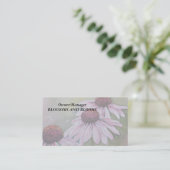 ピンクのデイジーカスタマイズ可能な名刺 名刺 (スタンド正面)