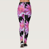 ピンクのデイジーパターン レギンス (裏面)