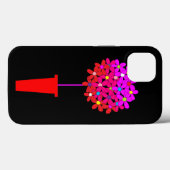 ピンクのデイジーパフ トピアリー Case-Mate iPhoneケース (裏面 (横))