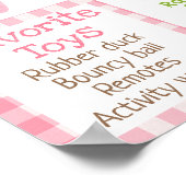 ピンクのデイジーファーム1stバースデーマイルストーンポスター ポスター (角)