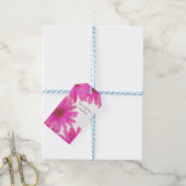 ピンクのデイジーフローラエレガントデイジーカスタムの好意 ギフトタグ (より糸付き)