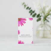 ピンクのデイジーフローラエレガントデイジーフレンド参照 紹介カード (スタンド正面)