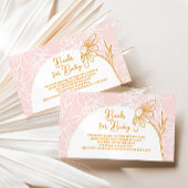 ピンクのデイジーブックリクエストのエンクロージャカード エンクロージャーカード