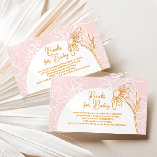 ピンクのデイジーブックリクエストのエンクロージャカード エンクロージャーカード