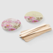 ピンクのデイジー結婚ズファンとロマンチックな花 ハンドファン (組立なし)