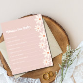 ピンクのデイジー赤ちゃんシャワーの願いベビー