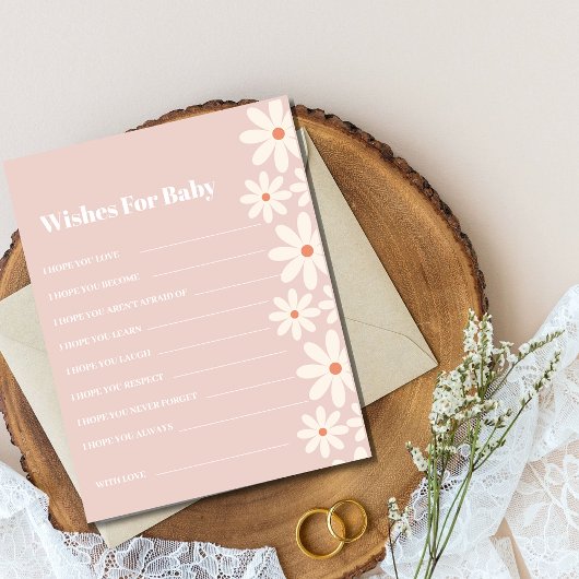 ピンクのデイジー赤ちゃんシャワーの願いベビー
