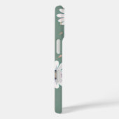 ピンクのデイジー開花：ミニマルな花のパターン Case-Mate iPhoneケース (裏面 / 右)