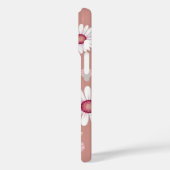 ピンクのデイジー開花:ミニマルな花のパターン Case-Mate iPhoneケース (裏面 / 左)