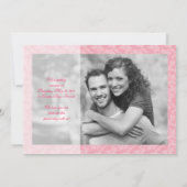 ピンクのデイジー セーブ・ザ・デート 発表 招待状 セーブザデート (裏面)