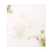 ピンクのデイジー ノートパッド (正面)