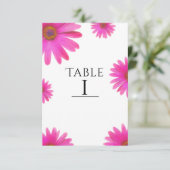 ピンクのデイジー フラワーデイジー エレガント カントリー ラスティック 招待状 (スタンド正面)