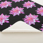 ピンクのデイジー、フローラ写真 シェルパブランケット (3/4)