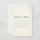 ピンクのデイジー&ブーツ共有メモリ葬儀メモリアル ノートカード (裏面)