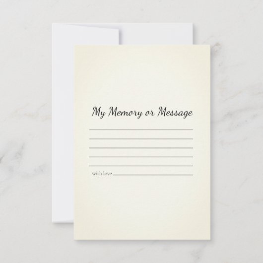 ピンクのデイジー&ブーツ共有メモリ葬儀メモリアル ノートカード (裏面)