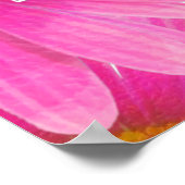 ピンクのデイジー 花のデイジー エレガントなパーティーバナー ポスター (角)