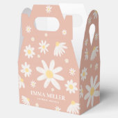 ピンクのデイジー 花 フェイバーボックス (オープン)