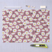 ピンクのデイジー 薄葉紙 (クラフト)