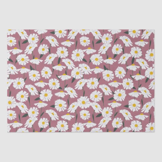 ピンクのデイジー 薄葉紙 (正面)