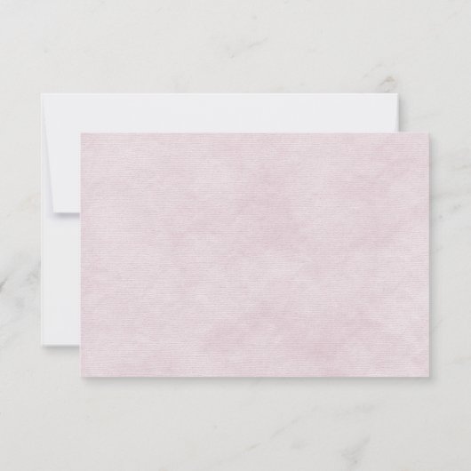 ピンクのデイジー RSVP 招待状 (裏面)