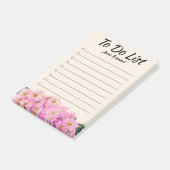 ピンクのデイジーTo Doリストの注パーソナライズされた記 ポストイット (アングル)