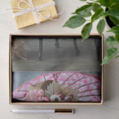 ピンクのデカップジュを着たスタンダードプードル 薄葉紙 (ギフト)