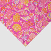 ピンクのデコページの海岸の貝殻 薄葉紙 (詳細)