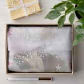 ピンクのデコペー縁どジに花を付けた2つの天使 薄葉紙 (ギフト)