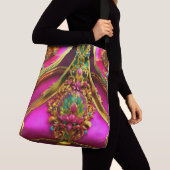 ピンクのデザイナーハンドバッグ クロスボディバッグ (クローズアップ)