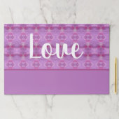 ピンクのデザインのランチマット ペーパーパッド (インサイチュ)