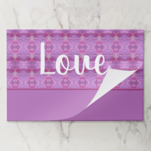 ピンクのデザインランチョンマット