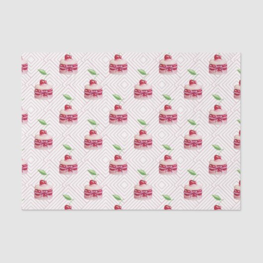 ピンクのデザート(デザイン79ピンクシリーズ) 薄葉紙 (正面)