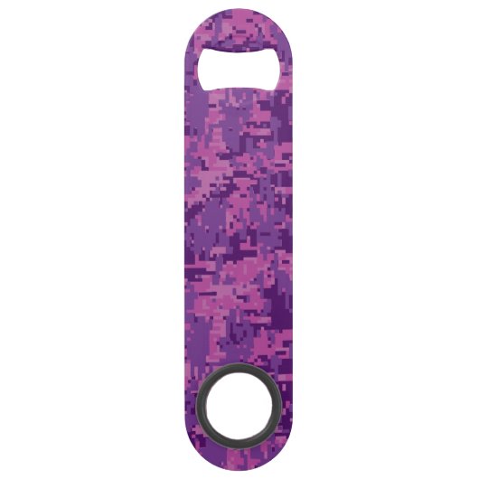 ピンクのデジタル迷彩柄の装飾の真珠の牡羊座の(占星術の)十二宮図の印 スピード栓抜き (裏面)