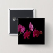 ピンクのデンドロビウムの蘭-カスタマイズ花 缶バッジ (正面&裏面)