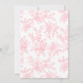 ピンクのトイレベビシャワーゲームサインの数 招待状 (裏面)