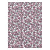 ピンクのトウモロコシの花、白い上に野生の花 テーブルクロス (正面)