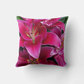 ピンクのトウヨウユリの花 クッション (裏面)