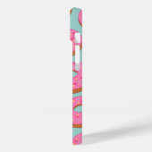 ピンクのトッピング付き漫画のドーナツカスタム円 Case-Mate iPhoneケース (裏面 / 左)