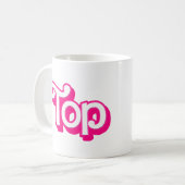 ピンクのトップス コーヒーマグカップ (正面左)