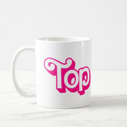 ピンクのトップス コーヒーマグカップ (左)