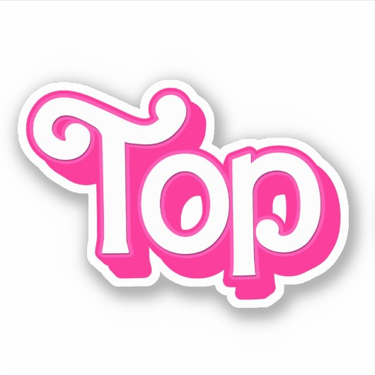 ピンクのトップス シール (正面)