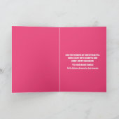 ピンクのトナカイのメリークリスマスグリーティングカード シーズンカード (内部)