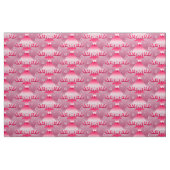 ピンクのトナカイ生地 ファブリック (ヤード)