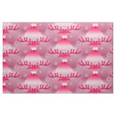 ピンクのトナカイ生地 ファブリック (ファットクウォーター)