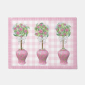 ピンクのトピアリーバラジンジャージャードormatラグ ドアマット (正面)